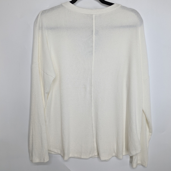 NWT LULU'S Just Vibing V-neck Long Sleeve Ribbed Top - Picture 5 of 7